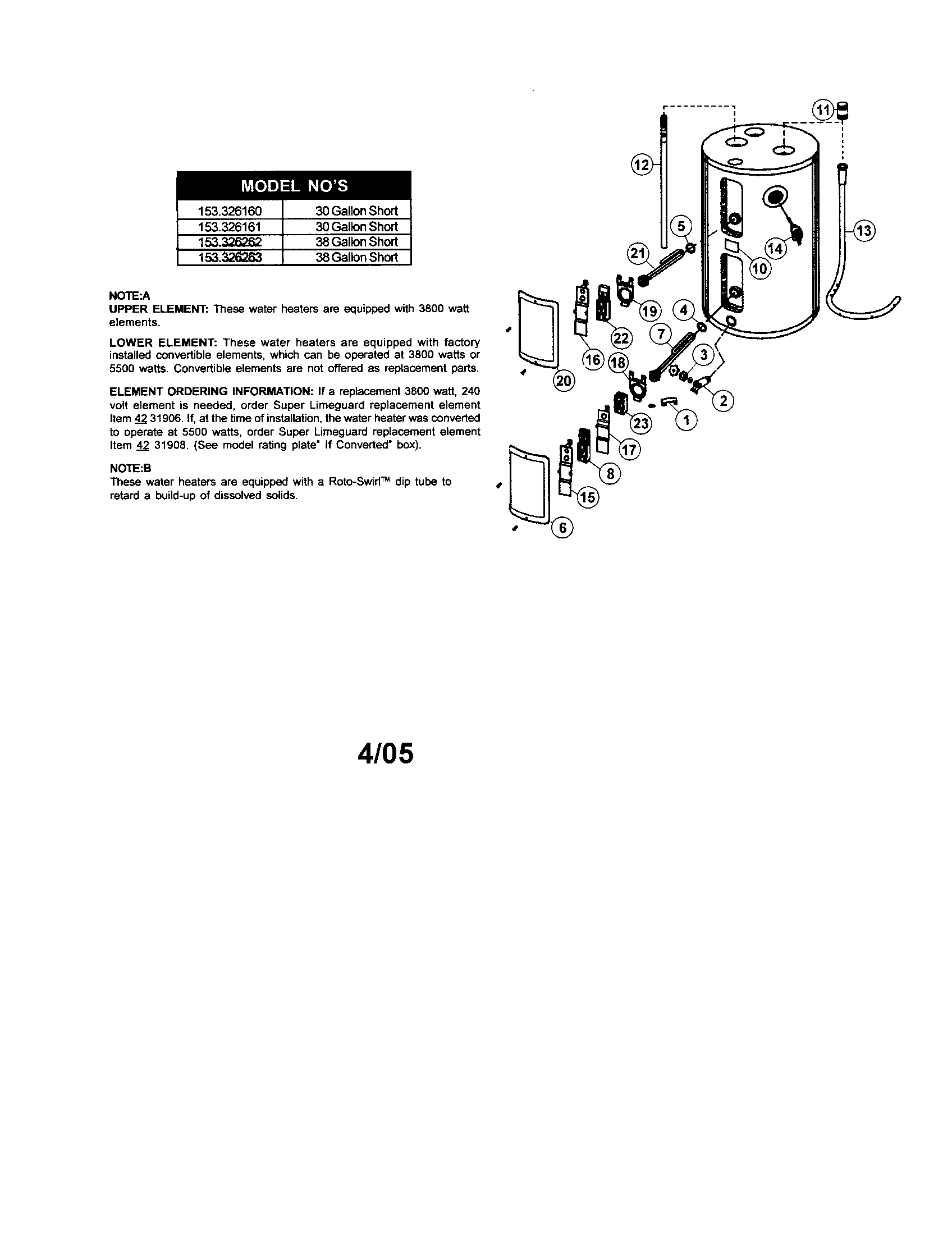 Electric water heater