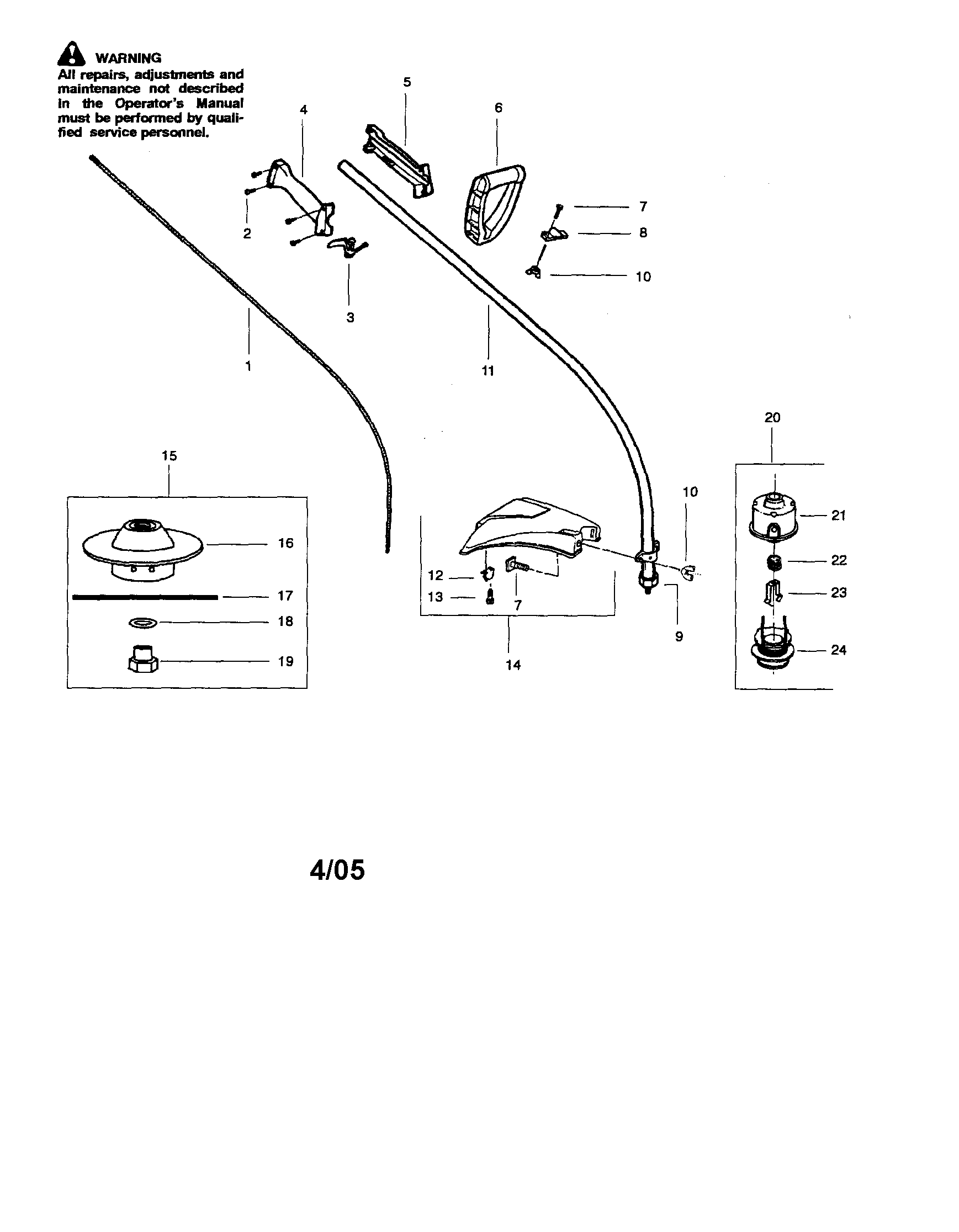Driveshaft/handle/shield