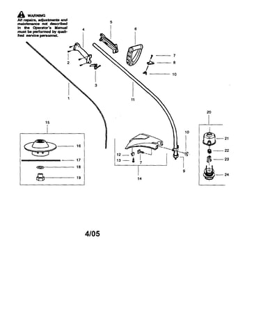 Driveshaft/handle/shield