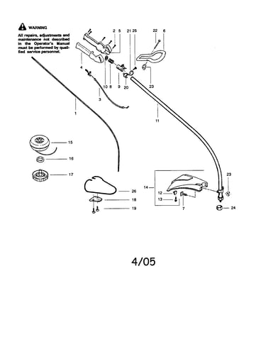 Driveshaft/handle/shield