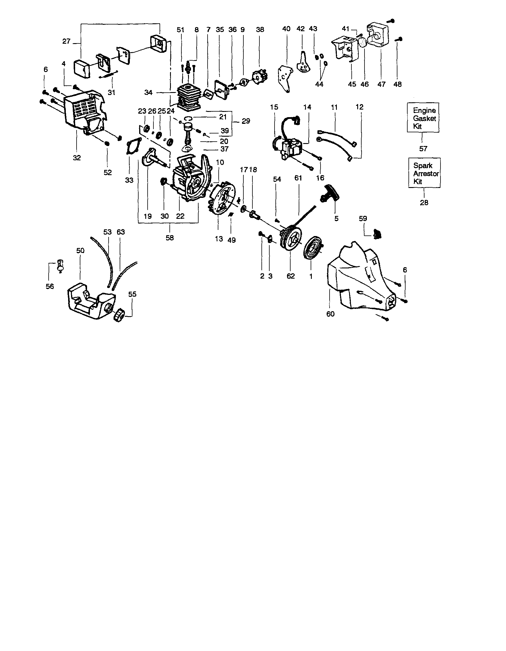 Cylinder/crankshaft/crankcase