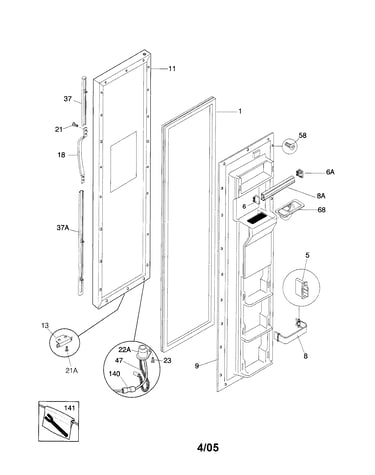 Freezer door