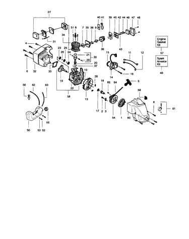 Cylinder/crankcase/crankshaft