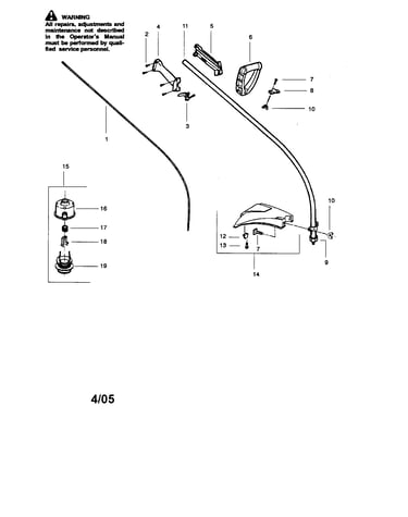Driveshaft/shield/handle