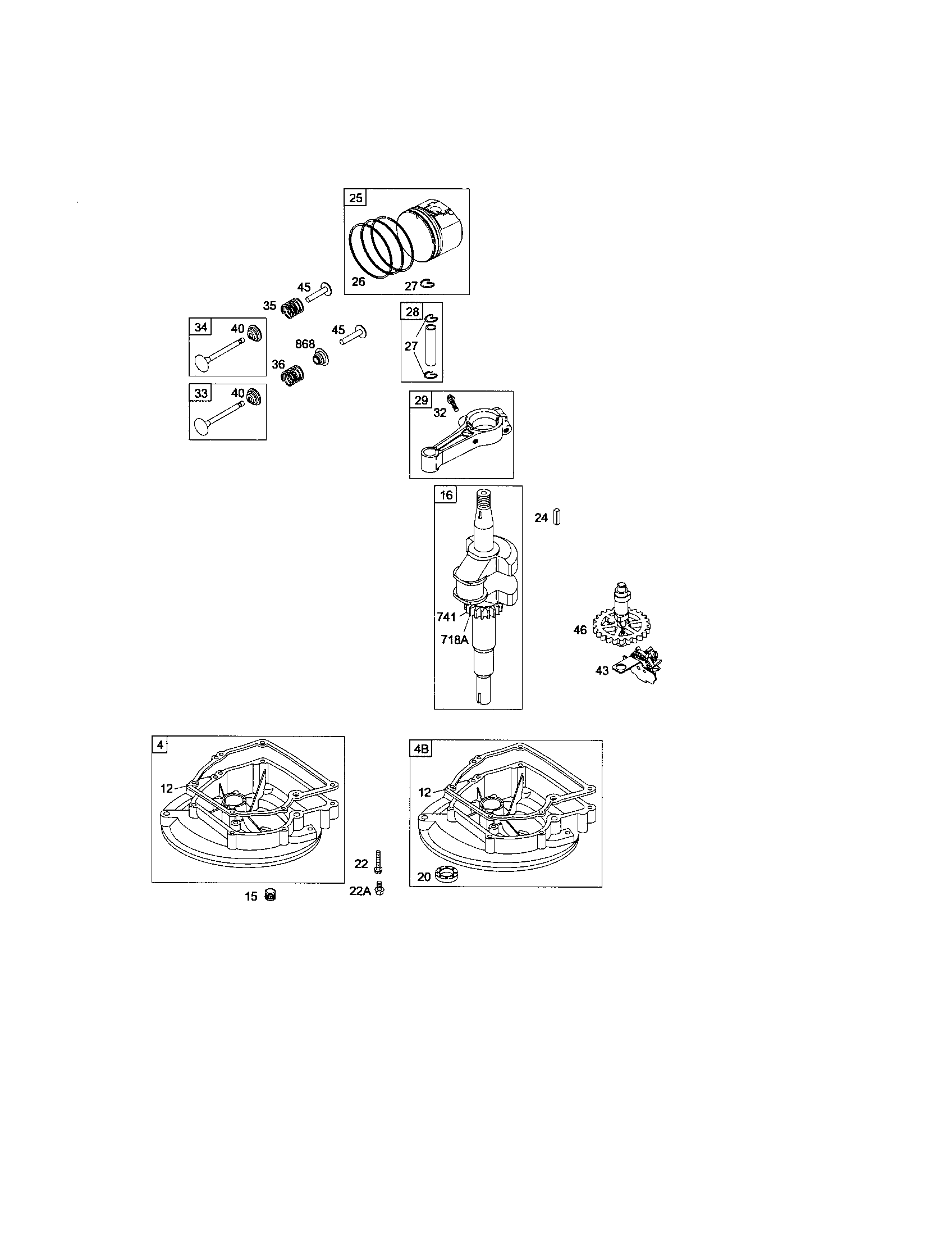 Crackshaft/sump-engine