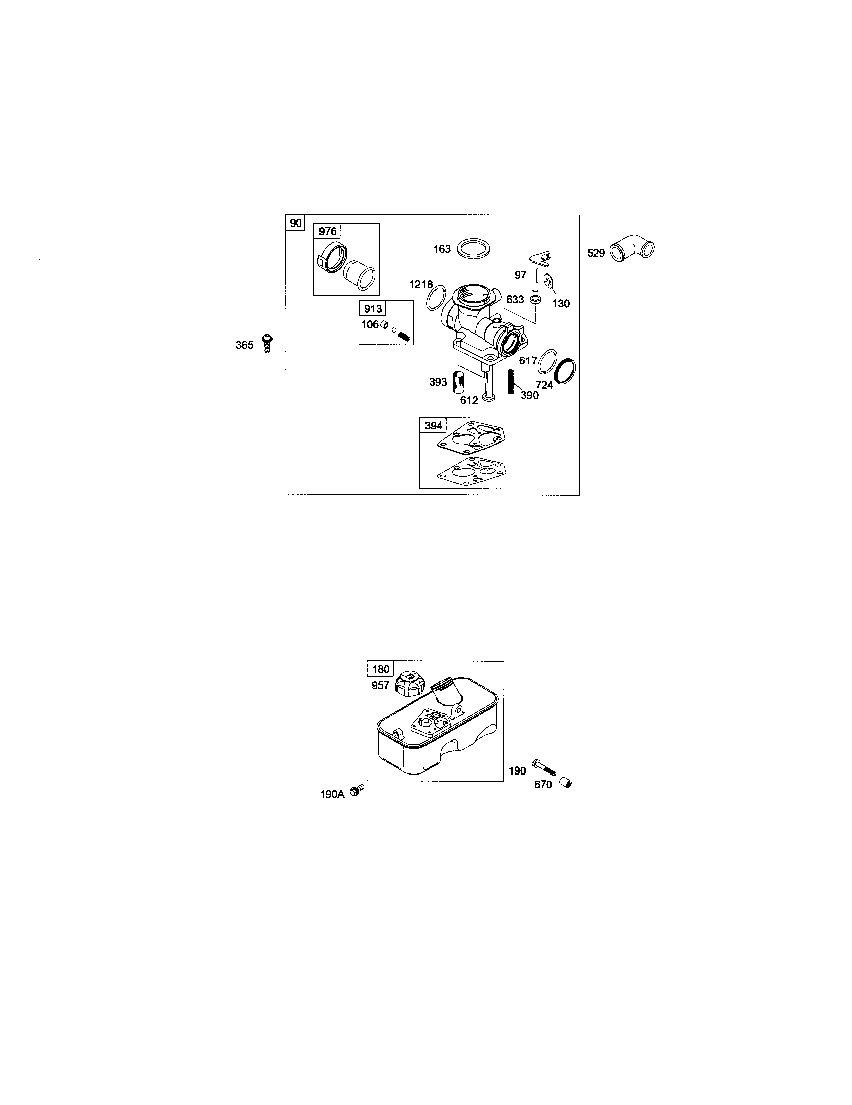Carburetor/fuel tank