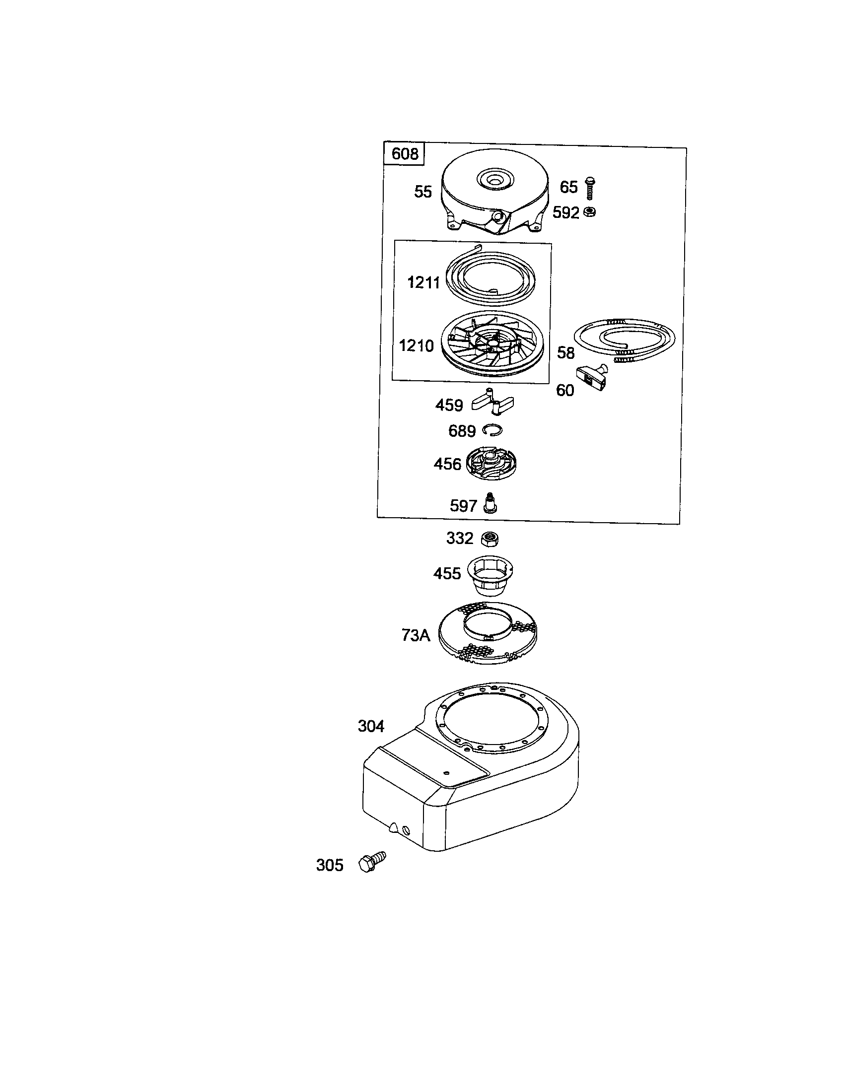 BLOWER-HOUSING/STARTER-REWIND