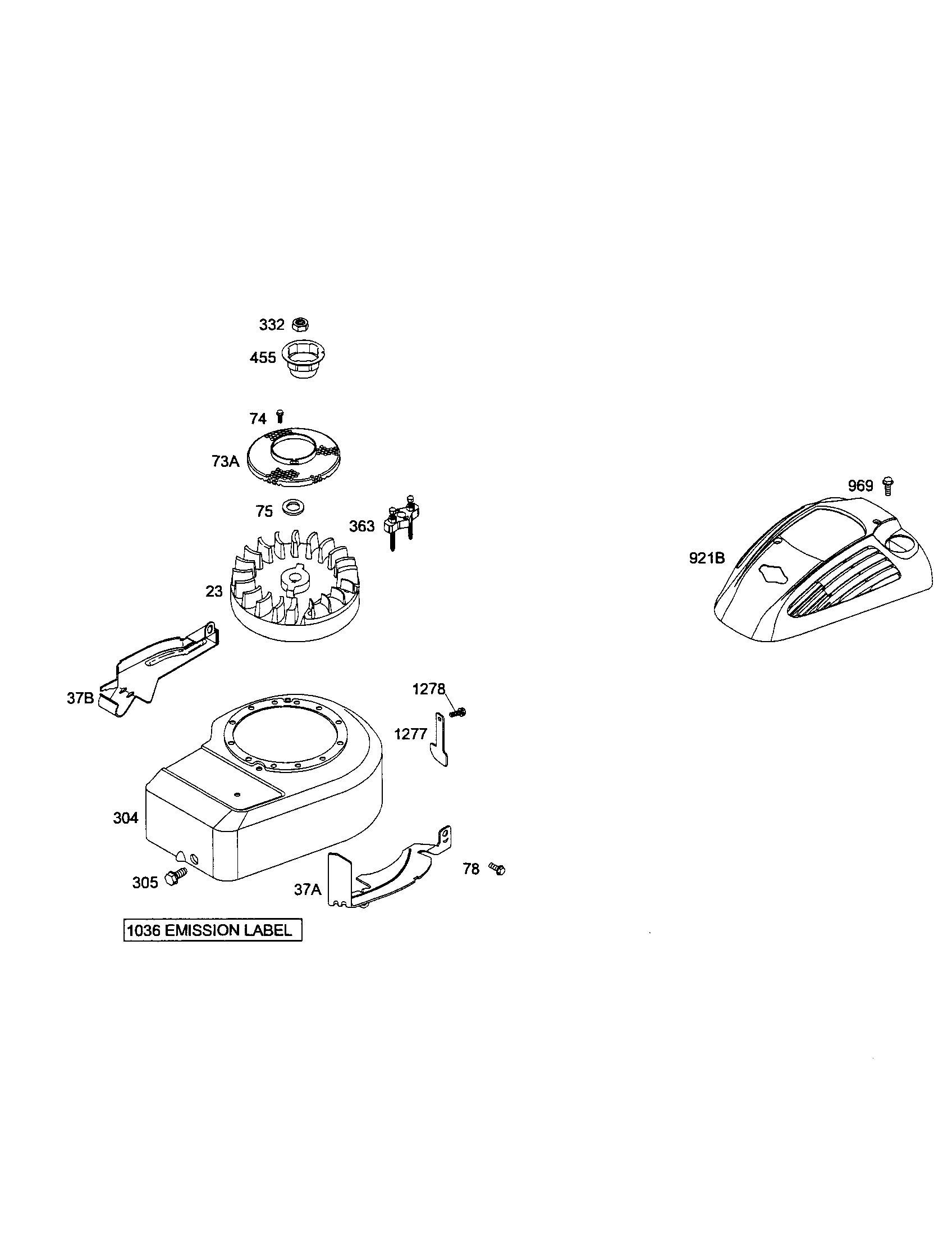 Housing-blower/flywheel