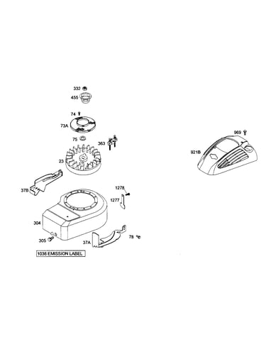 Housing-blower/flywheel