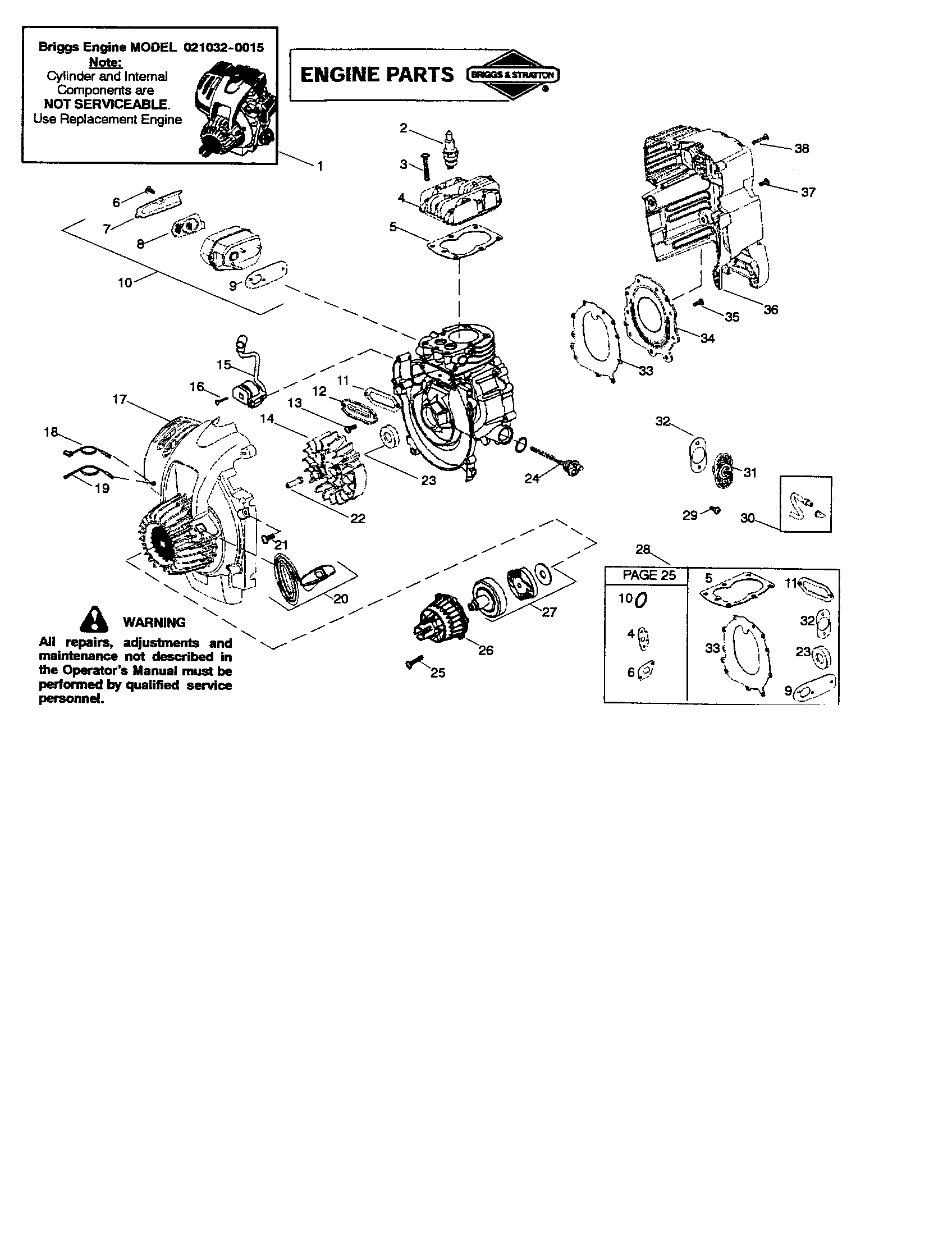 Cylinder/crankcase/crankshaft
