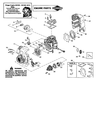 Cylinder/crankcase/crankshaft