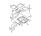 Maytag MTF2455DRQ shelves and accessories diagram