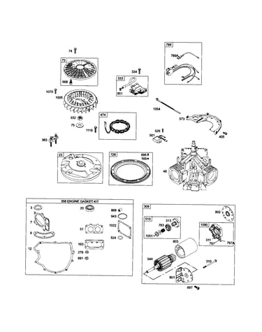 Short block/motor-starter