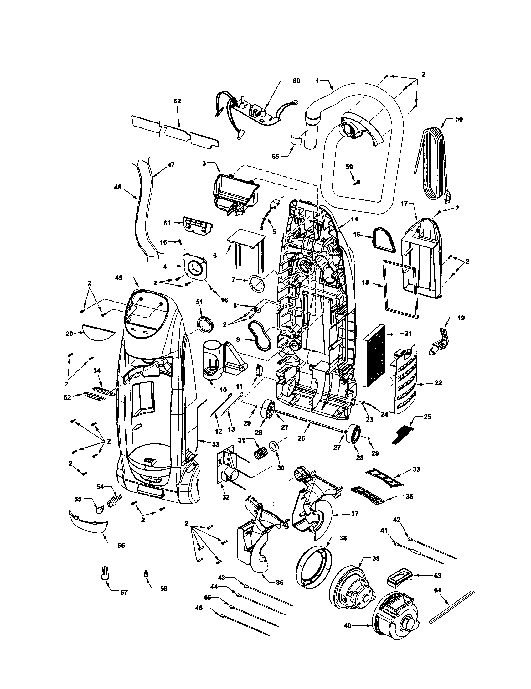 DUST COMPARTMENT/MOTOR