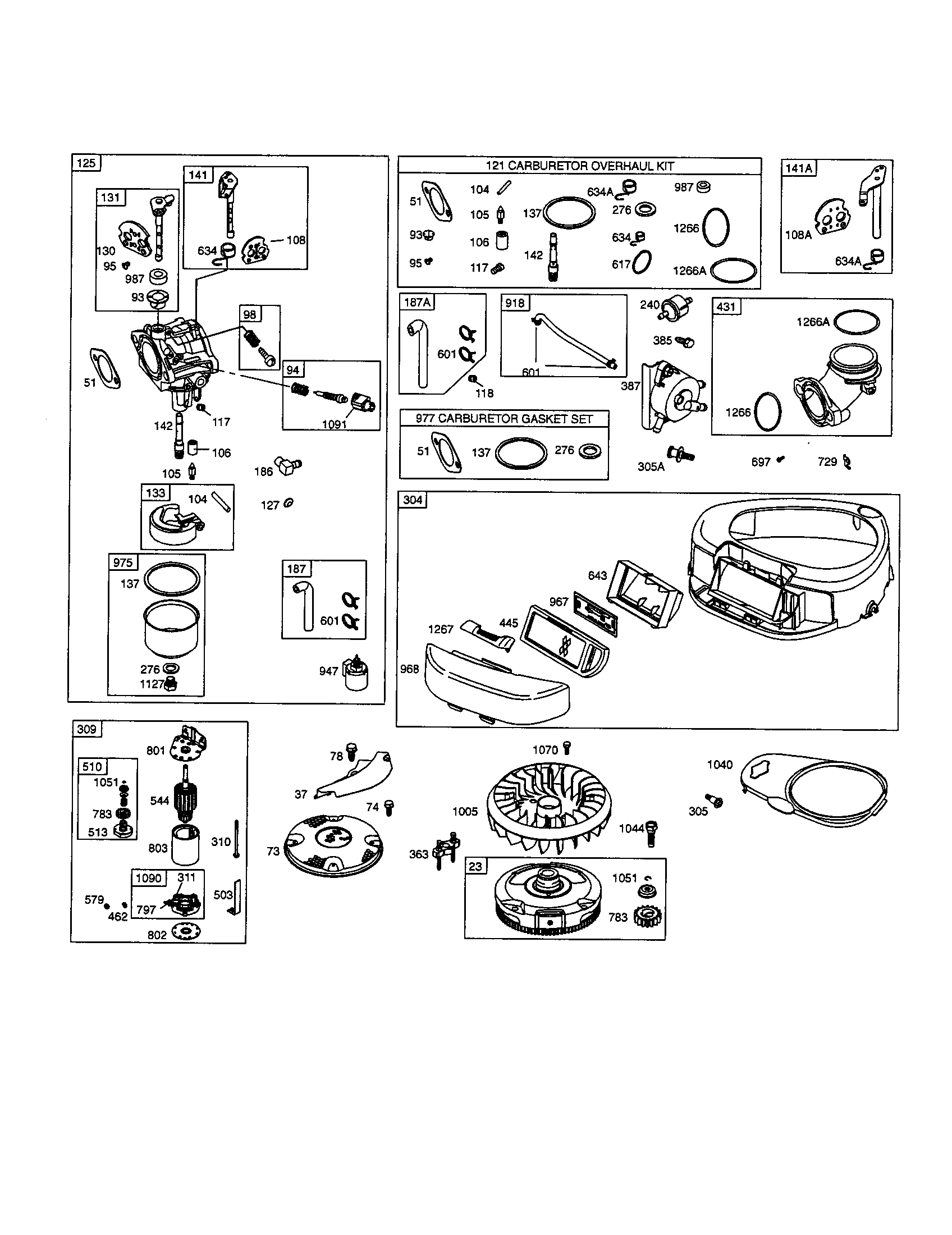 Carburetor/housing-blower
