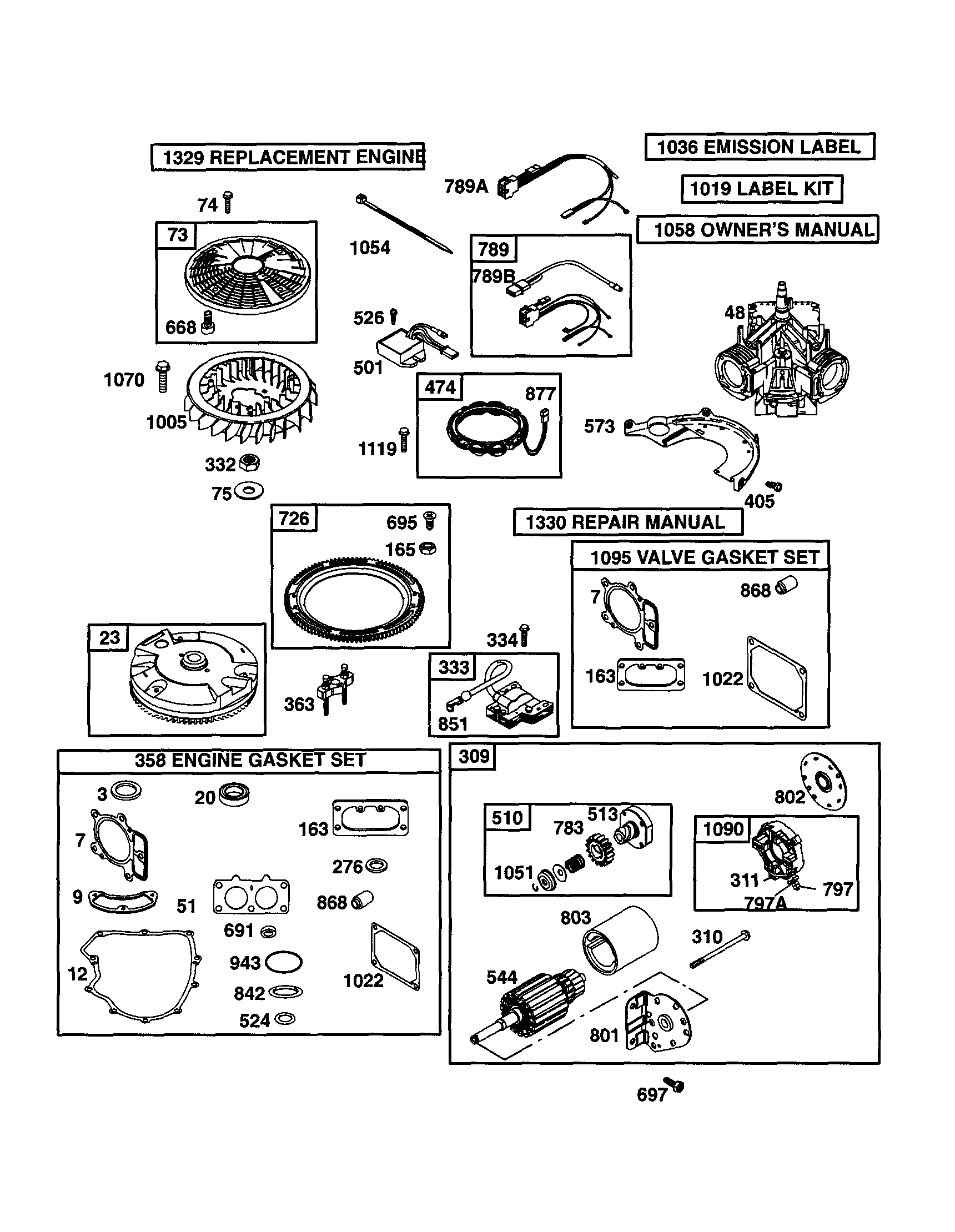 Short block/motor-starter