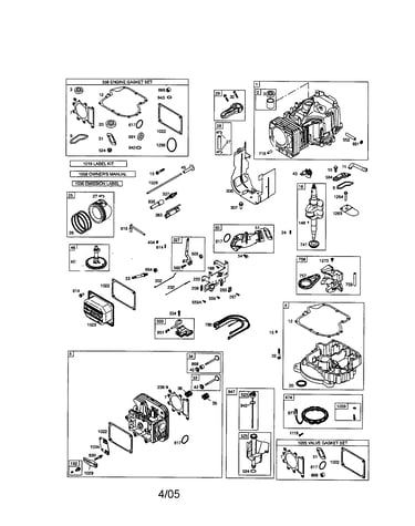 Cylinder/crankshaft/cylinder-head