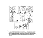 Briggs & Stratton 280H07-0385-E1 carburetor/blower housing/note diagram