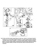 Carburetor/blower housing/note