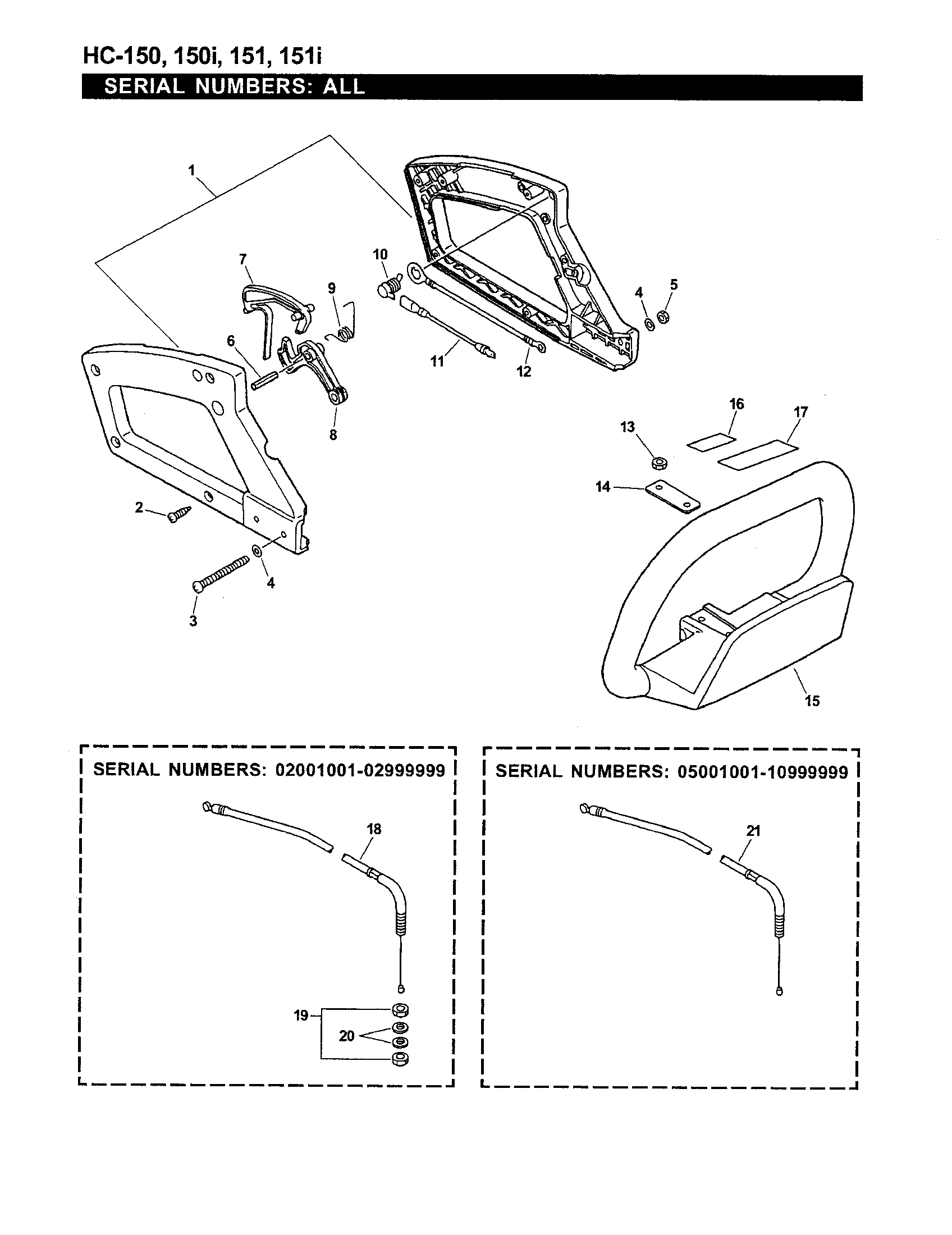 HANDLE/IGNITION/THROTTLE CABLE