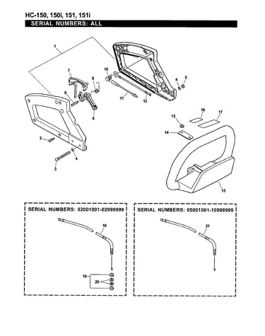Handle/ignition/throttle cable
