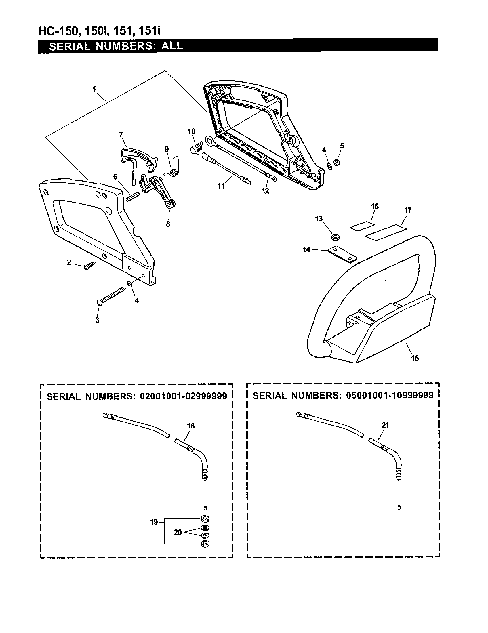 HANDLE/IGNITION/THROTTLE CABLE