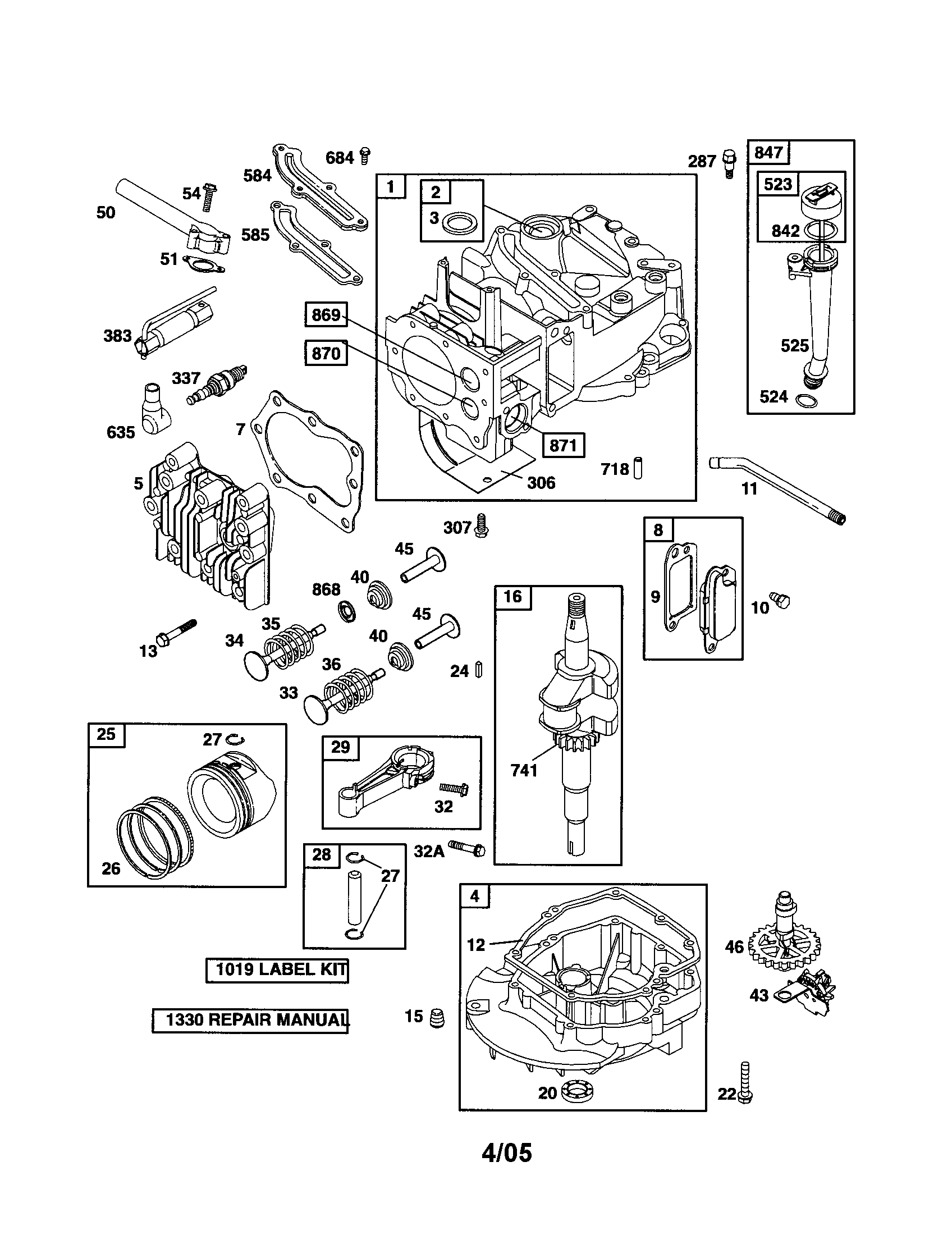 CYLINDER/ENGINE-SUMP/CRANKSHAFT