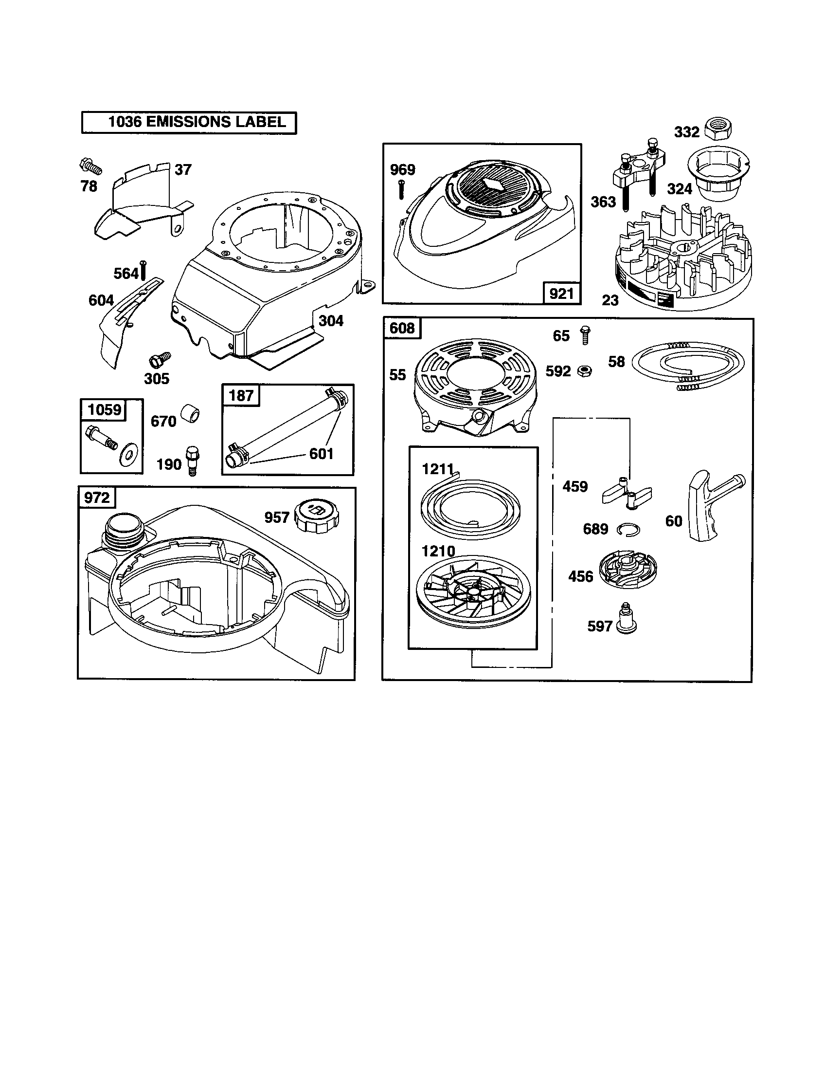 BLOWER-HOUSING/STARTER-REWIND