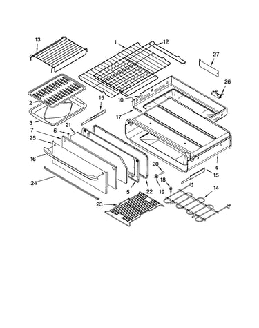 Bake drawer and broiler