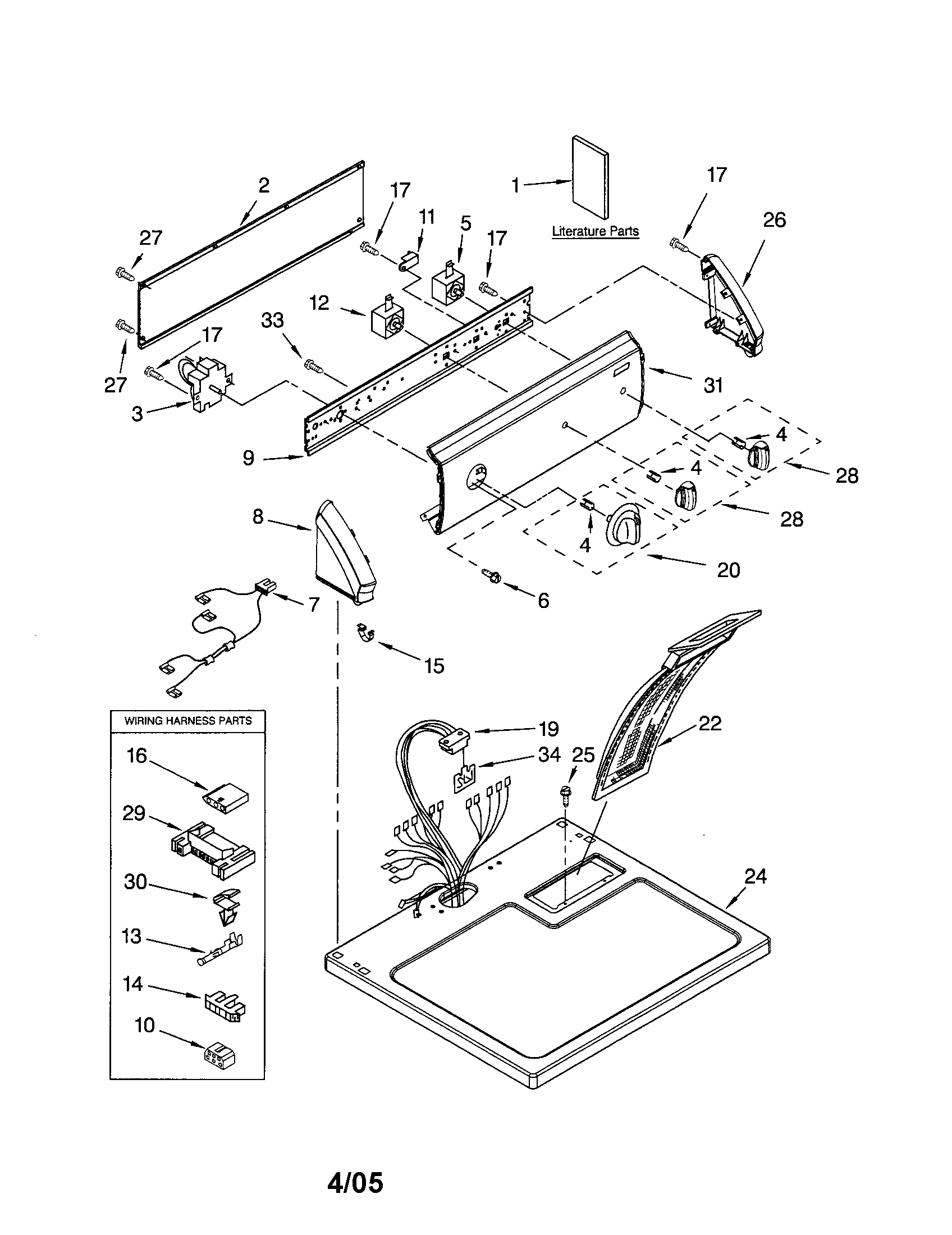 Top/console parts