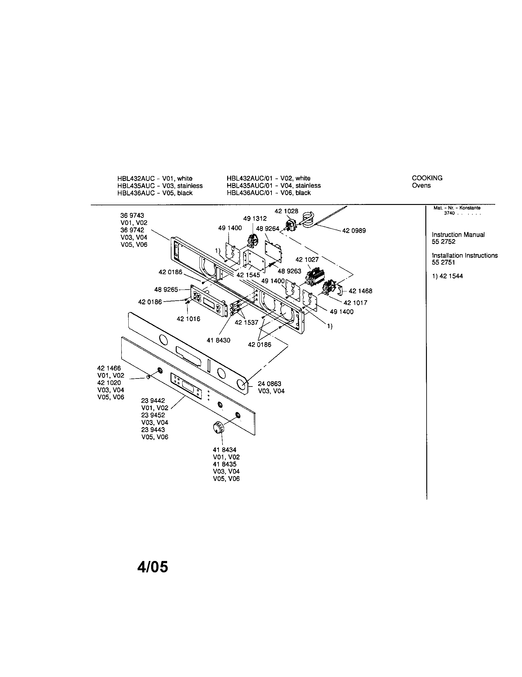 Fascia panel