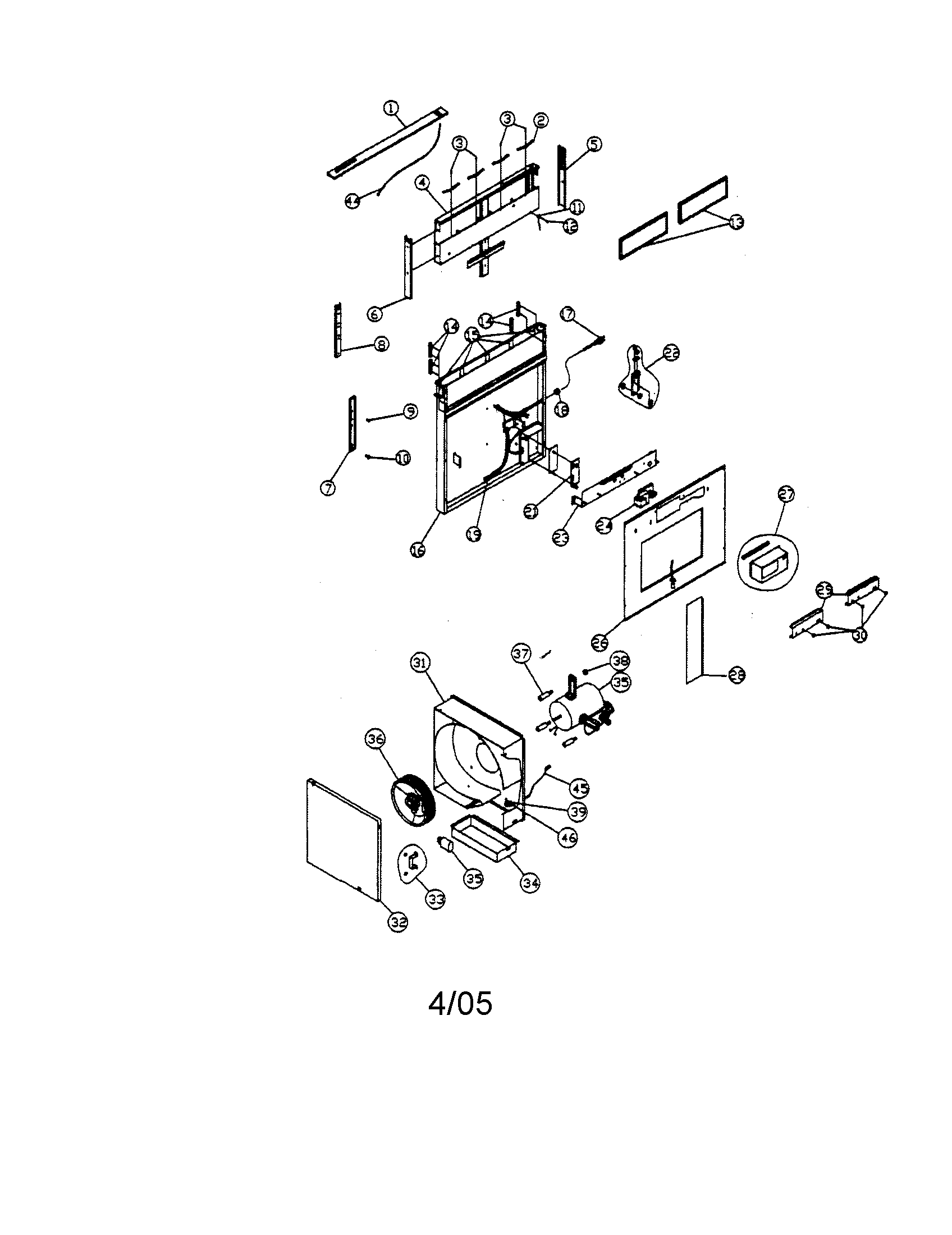 DOWN DRAFTER VENTILATOR