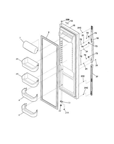 Refrigerator door