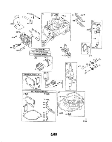 Cylinder/crankshaft/engine-sump