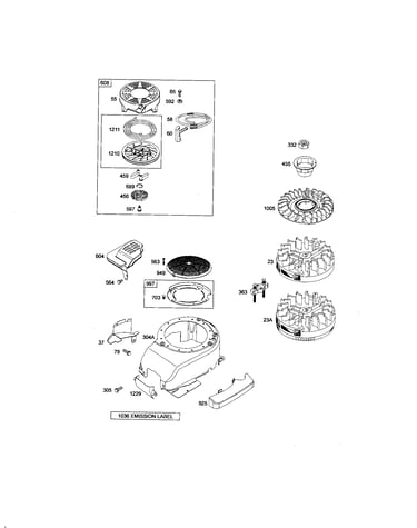 Blower-housing/starter-rewind