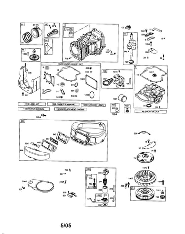 Cylinder/crankshaft/housing-blower