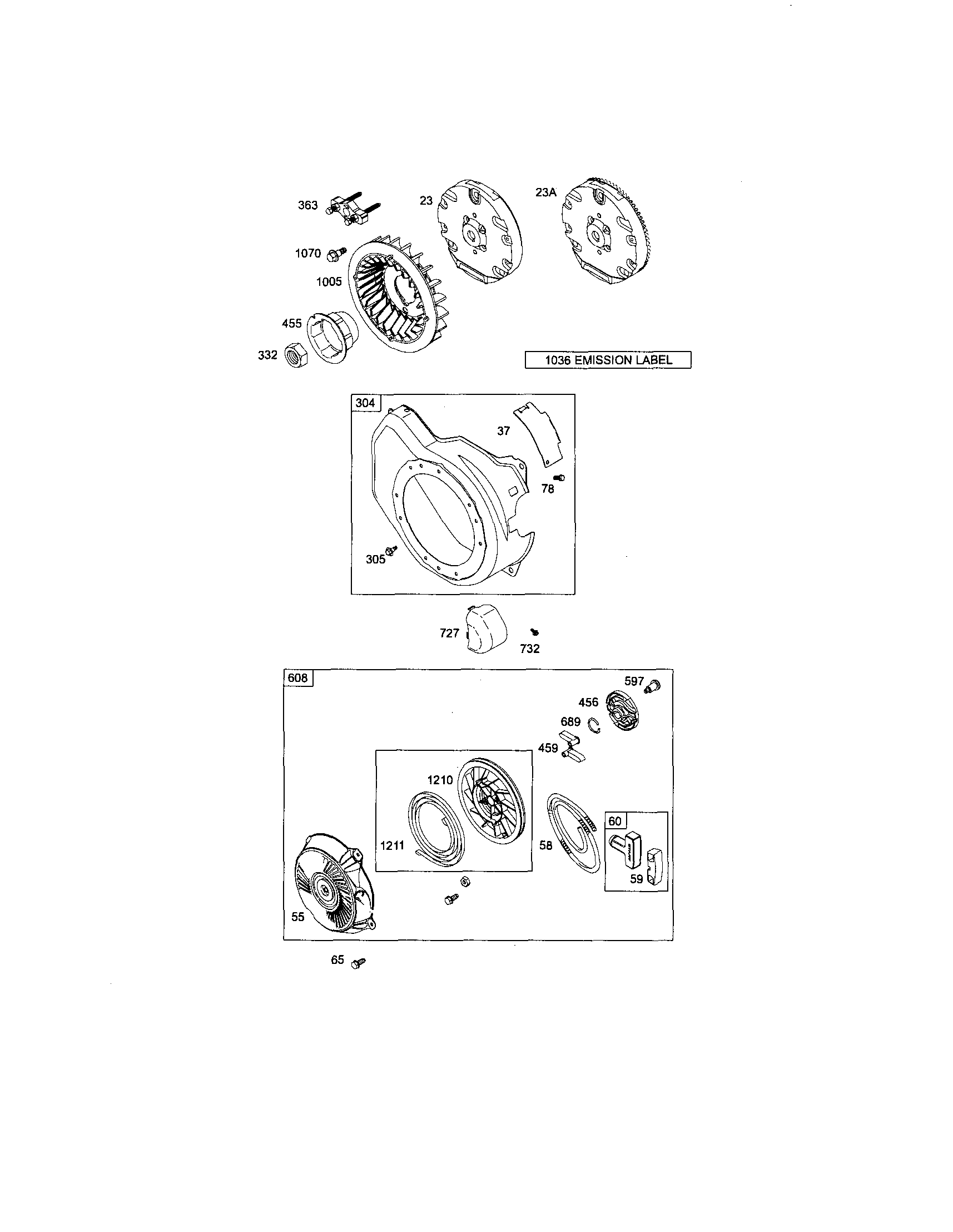 Housing-blower/starter-rewind