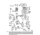Briggs & Stratton 190400 TO 190499 (1515-1582) cylinder/crankshaft/note 1 diagram