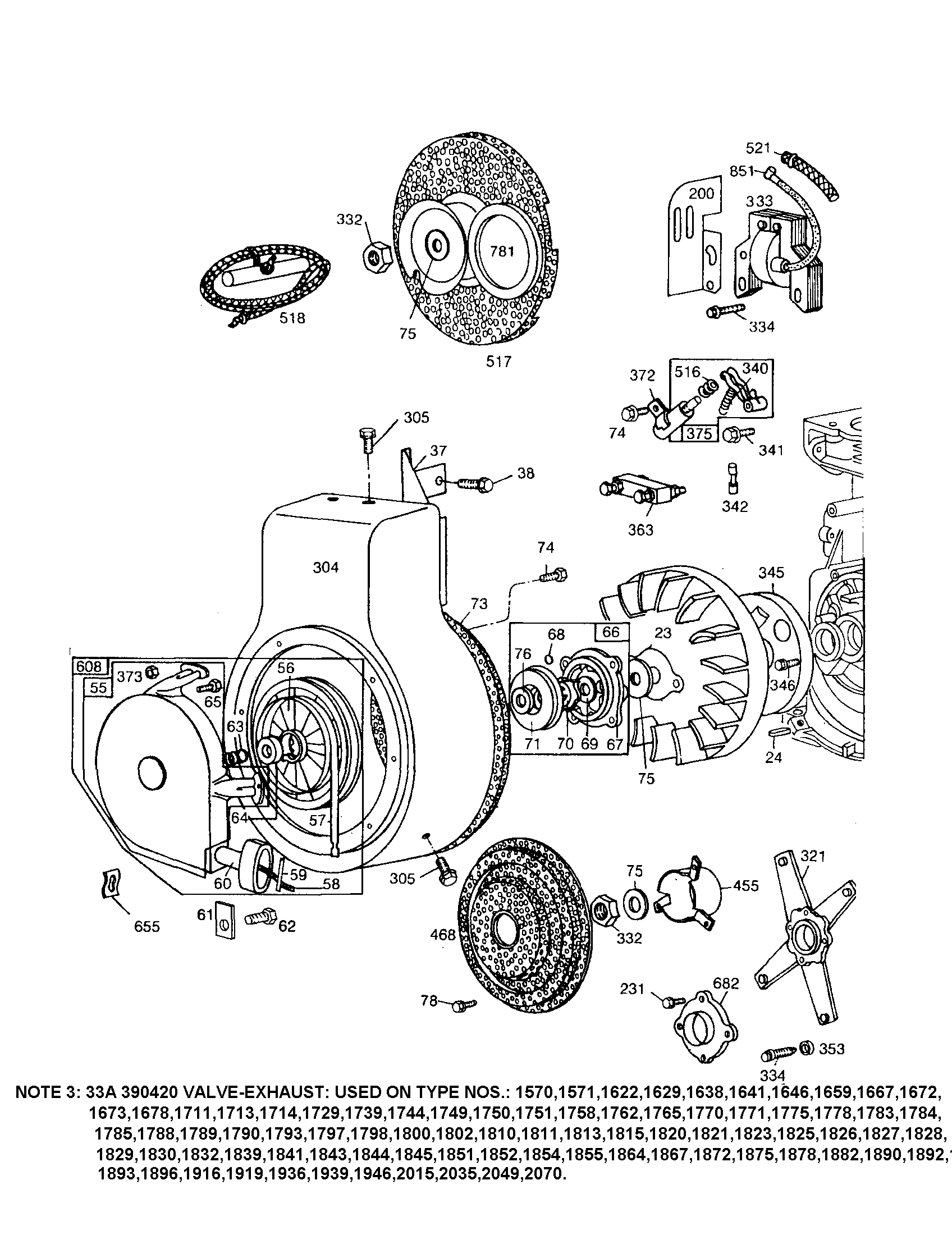 BLOWER-HOUSING/NOTE 3