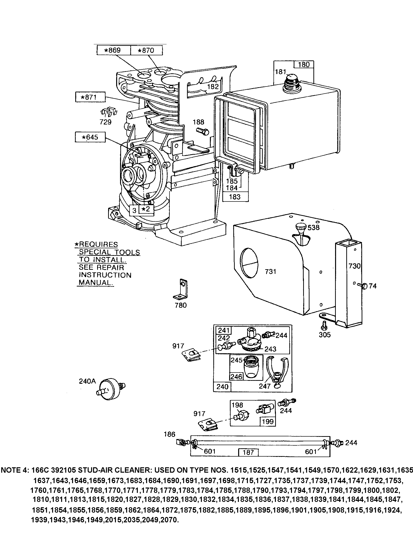 SNOW HOOD/EXHAUST VALVE/NOTE 4