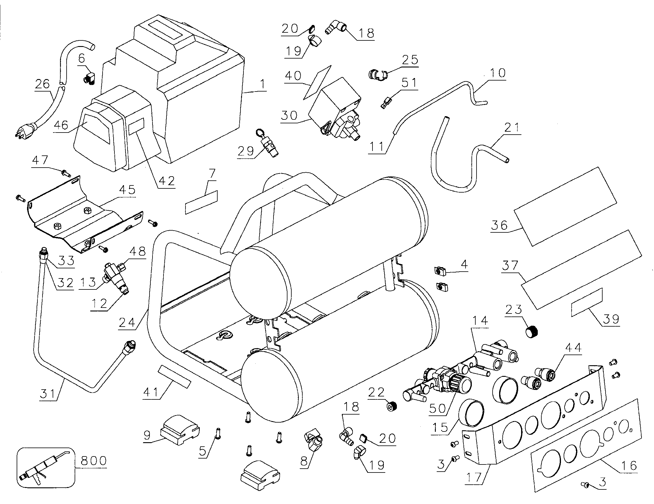 Pump/motor/frame