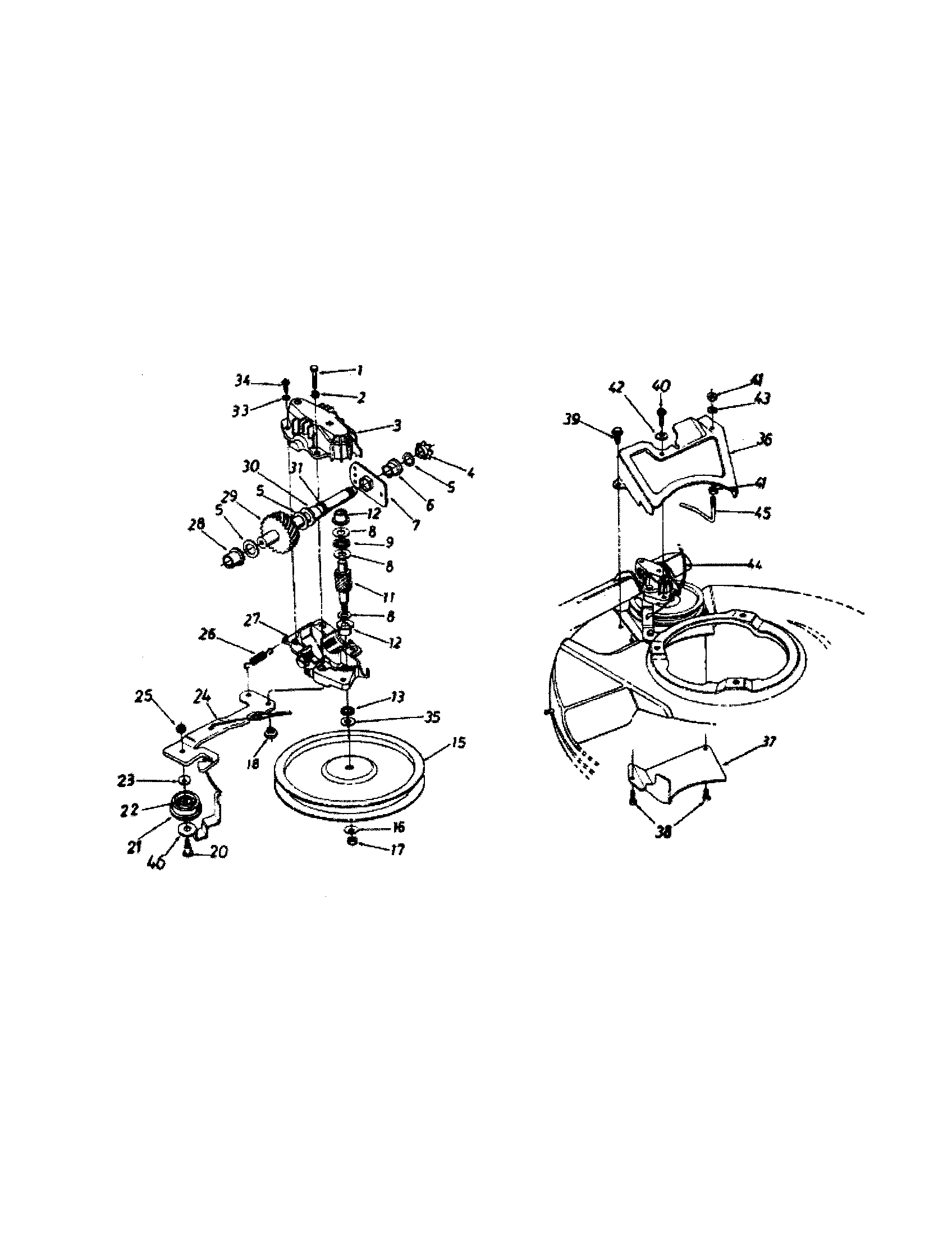 Housing/pulley/shaft