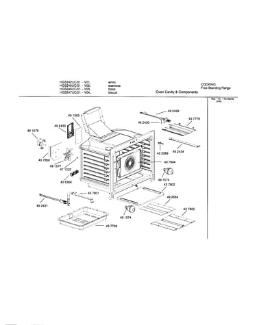 Oven cavity components