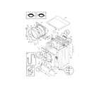 Kenmore 41744152500 cabinet and top diagram