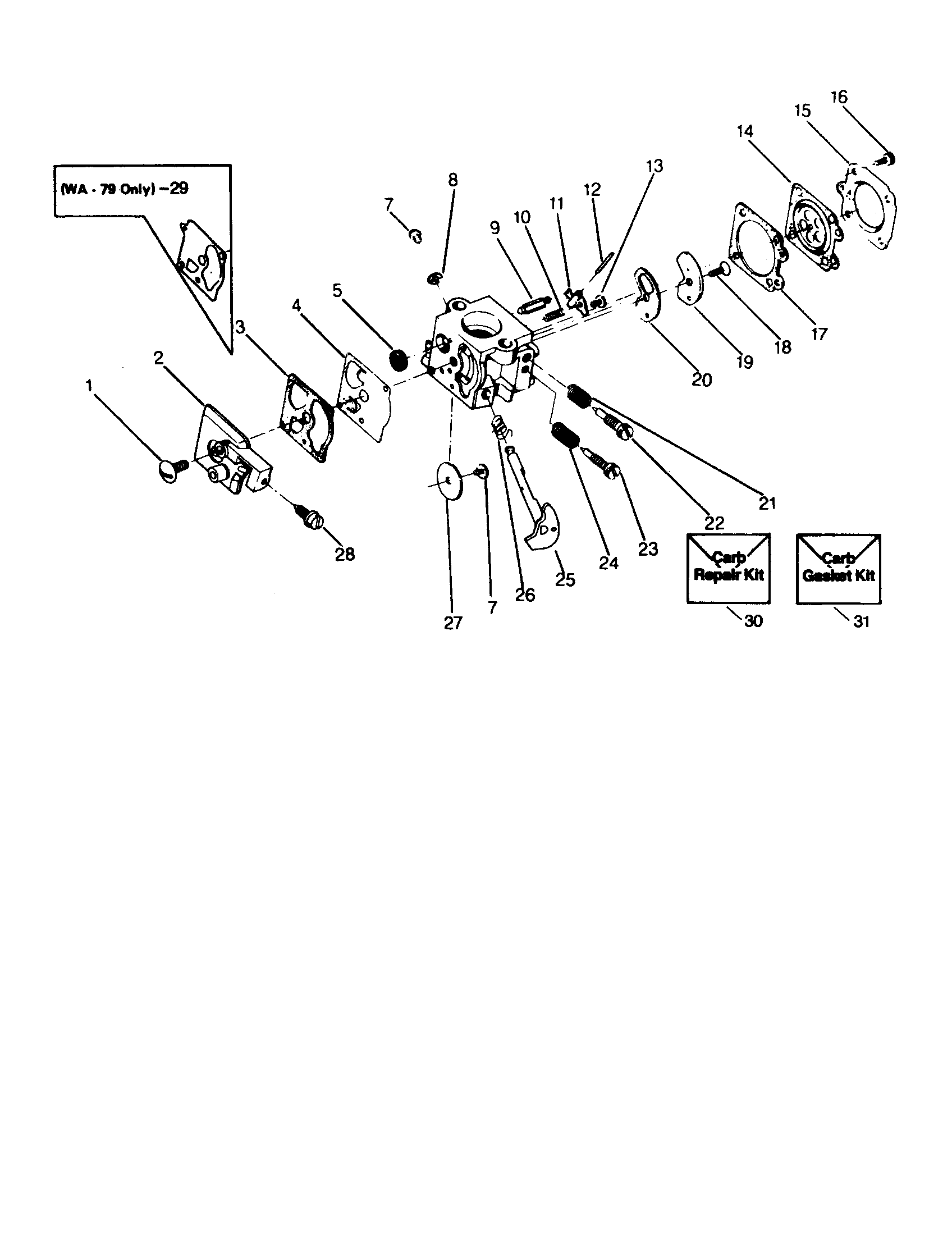 Carburetor wa-149, wa-79