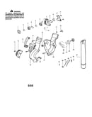 Handle/shroud/blower assembly