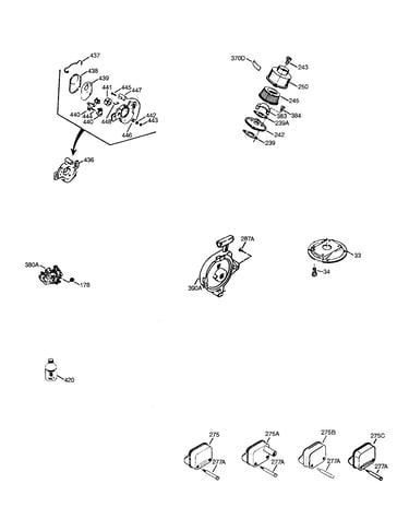 Carburetor/rewind starter