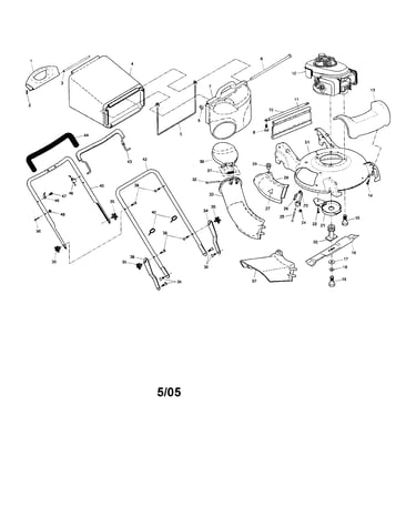Engine/housing/handle/bag
