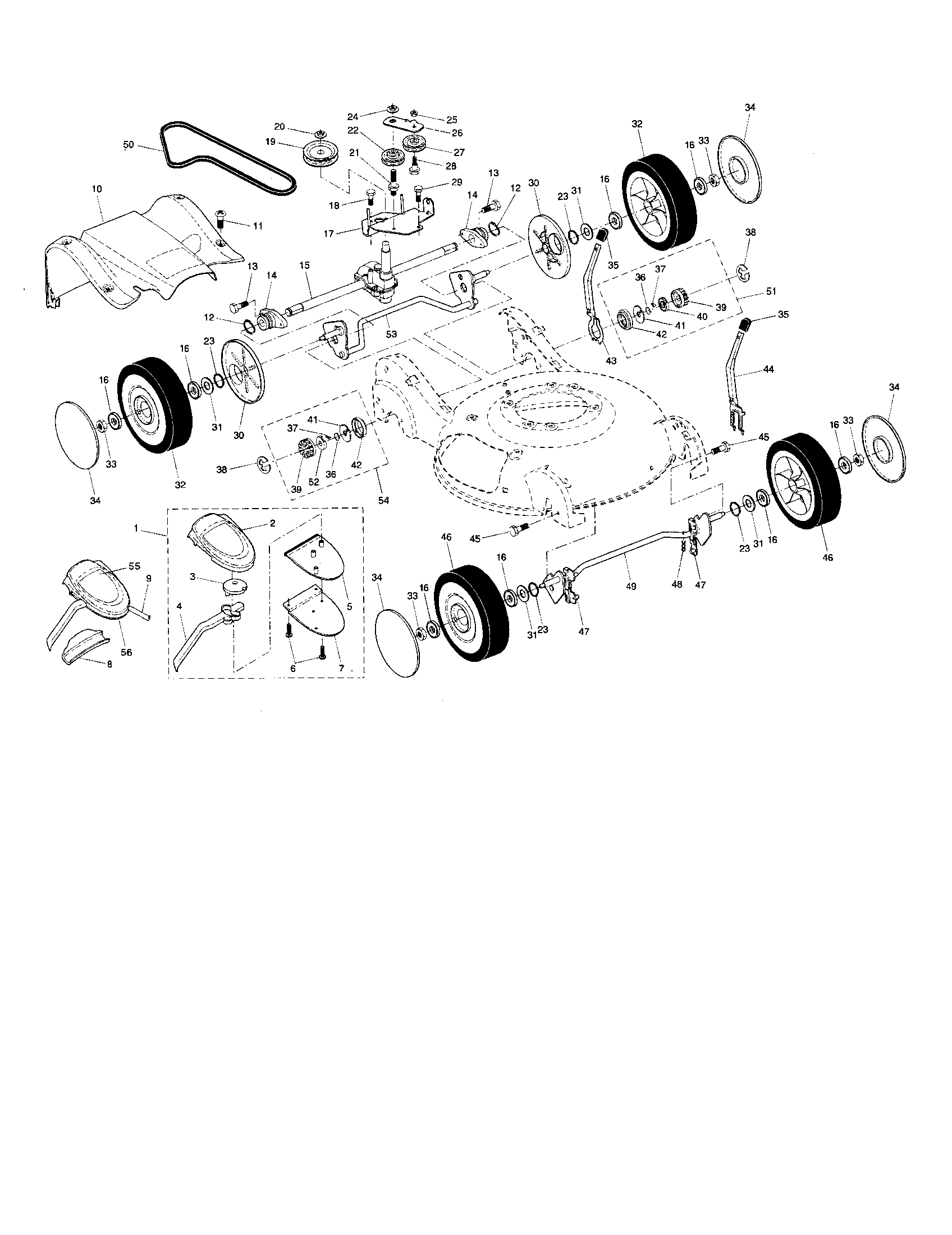 Wheels/tires/belt