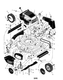 Engine/housing/blade/wheels